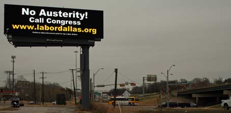 billboard "no austerity"